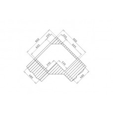 Chiuveta pentru bucatarie Pyramis inox CELESTE  83x83 2B 1D ST LN