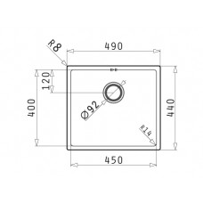 Chiuveta bucatarie Pyramis inox ASTRIS 45x40 1B SM
