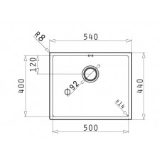 Chiuveta bucatarie Pyramis inox ASTRIS 50x40 1B SM