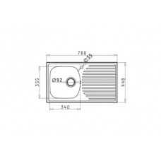 Chiuveta pentru bucatarie Pyramis inox Ecoline ASPECT 1B 1D SM ST