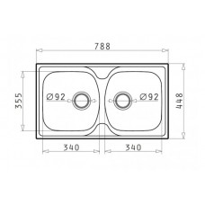Chiuveta pentru bucatarie Pyramis inox Ecoline ASPECT 2B SM