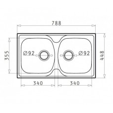 Set Pyramis inox chiuveta bucatarie ASPECT 2B LN + baterie ASALIA