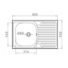 Chiuveta pentru bucatarie Pyramis inox Ecoline CORE 1B 1D LN ST
