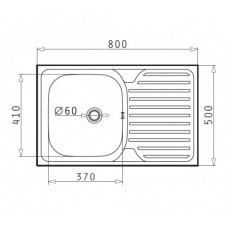 Set Pyramis inox chiuveta bucatarie CORE 1B 1D DR LN + baterie ASALIA
