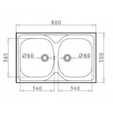 Set Pyramis inox chiuveta bucatarie CORE 2B SM + baterie ASALIA