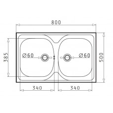 Chiuveta pentru bucatarie Pyramis inox Ecoline CORE 2B LN