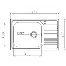 Set Pyramis 2IN 1 Chiuveta Inox Inset 1B1D REV LN + Baterie