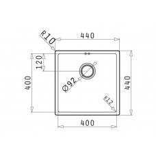 Chiuveta bucatarie Pyramis inox Astris Colora 40x40 1B Gold