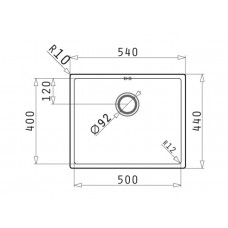 Chiuveta bucatarie Pyramis inox Astris Colora 50x40 1B Copper