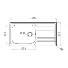 Set Pyramis chiuveta inox Zeda Extra & baterie Bello