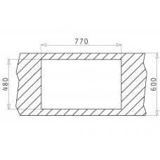 Chiuveta pentru bucatarie Pyramis inox ALEA 79x50 2B