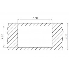 Chiuveta pentru bucatarie Pyramis inox ALEA 79x50 1B1D