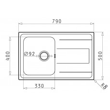 Set Pyramis chiuveta inox Alea 1B 1D LN + baterie Fido