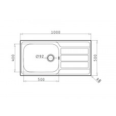 Chiuveta bucatarie Pyramis inox Athena Plus 1B 1D  Diamond