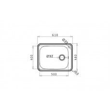 Set Pyramis chiuveta inox Space Plus 1B LN & baterie Fido crom