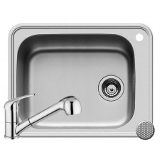 Set Pyramis chiuveta inox Space Plus 1B LN & baterie Fido crom