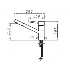 Set Pyramis inox chiuveta bucatarie SPACE PLUS 1B 1D LN + baterie Tronto