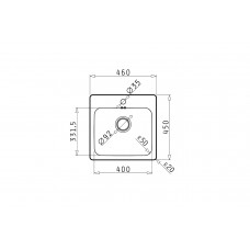 Chiuveta bucatarie Pyramis inox Zeria 46x45 1B