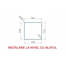 Chiuveta bucatarie Pyramis inox Zeria 46x45 1B