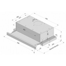 Hota telescopica Pyramis Silver Sliding 2 motoare 60cm