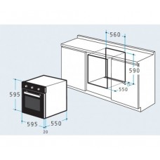 Set Pyramis DECOS HOME cuptor electric + plita gaz + hota decorativa