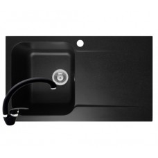 Set chiuveta soft compozit Level ARTITHEK 1B 1D ST Negru & baterie Ossia