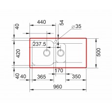 Chiuveta pentru bucătărie soft compozit Pyramis Level DUROTHEK 1 1/2B 1D ST