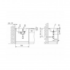 Chiuveta soft compozit Level DUROTHEK 1 1/2B 1D ST Alb