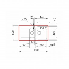 Chiuveta soft compozit Level DUROTHEK 1 1/2B 1D DR Alb
