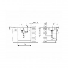 Chiuveta soft compozit Level DUROTHEK 1 1/2B 1D DR Alb