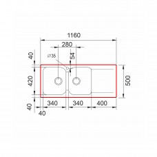 Chiuveta soft compozit Level DUROTHEK 2B 1D ST Alb