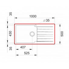 Chiuveta soft compozit Sierra DUROTHEK 100x50 1B 1D ST Bej