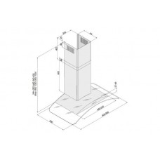Hota decorativa Pyramis ELEGANT sticla neagra 60cm