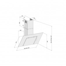 Hota rustica Pyramis Square sticla 3423 Ivory