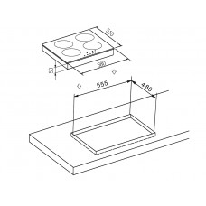 Plita vitroceramica Pyramis 58HL710