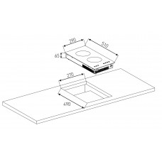 Plita inductie domino Pyramis 29IND410