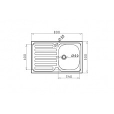 Set Pyramis inox chiuveta bucatarie si baterie INTL 1B 1D SM DR + ACCEL