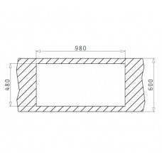 Chiuveta pentru bucatarie Pyramis granit Alazia 100x50 1B 1D Iron Grey