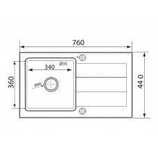 Set Pyramis 3IN 1 Chiuveta Granit 1B1D DR + Baterie + Dozator