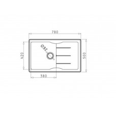 Set Pyramis chiuveta granit Portos & baterie Ossia Negru