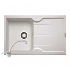 Set Pyramis chiuveta granit Portos & baterie Ossia Alb