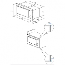 Cuptor cu microunde incorporabil Hansa AMM20BEIH