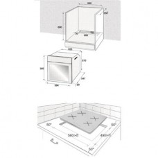 Set cuptor electric si plita pe gaz incorporabila AROSC21130BD