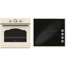 Pachet Gorenje rustic cuptor electric BO53CLI + plita electrica ECK63CLI