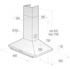 Hota rustica decorativa Gorenje DK63CLI 60cm