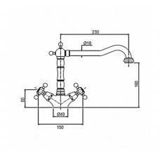 Baterie bucatarie Pyramis Smartline MAYFAIR Bronz