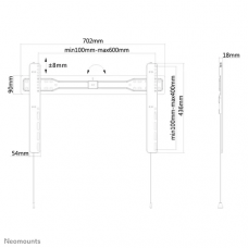 Suport perete Neomounts TV/Monitor 37"-75" Newstar LED-W600BLACK