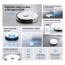 Aspirator robot TP LINK cu mop și Navigare LiDAR TAPO RV30
