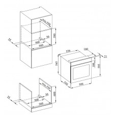 Cuptor incorporabil HEINNER HBO-S568LDTGC-BK