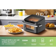 Friteusa dubla cu aer cald HEINNER AirBake Revolution HAF-C10DB22GREY